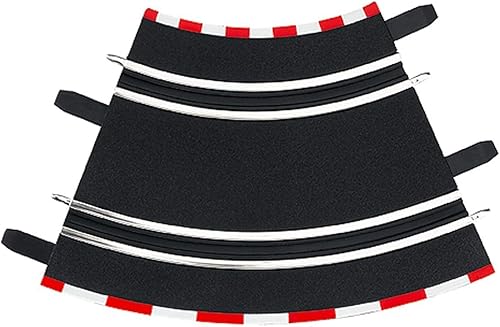 Carrera 61611 1/45 Parte de sección de pista curva para uso con GO y Digital 143 - Paquete de 4