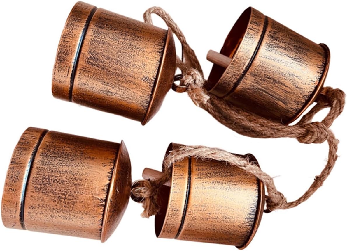 Holibanna Vintage Metal Cattle Bells Loud Calling Bells for Farm Animals Horses Pets Decorative Craft Bells for Home and Garden Outdoor Use Antique Finish