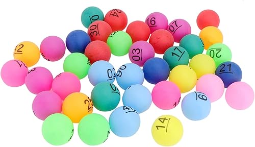 Bolas de bingo - Pelotas de pong, bolas de juego de rifas, bolas de bingo multicolor para regalos de fiesta de bar, 30 unidades
