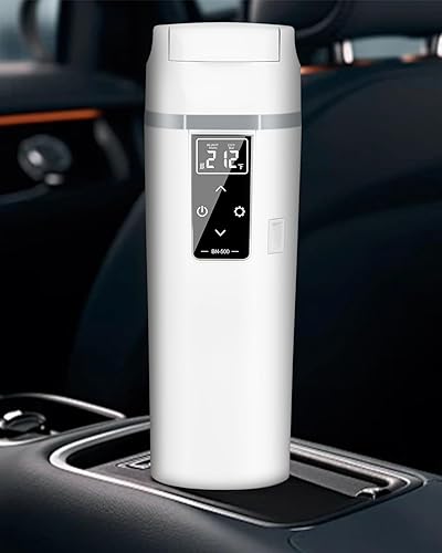 Hervidor eléctrico de viaje para automóvil, hervidor de té eléctrico portátil, calentador de agua de temperatura libremente ajustable, hervidor de