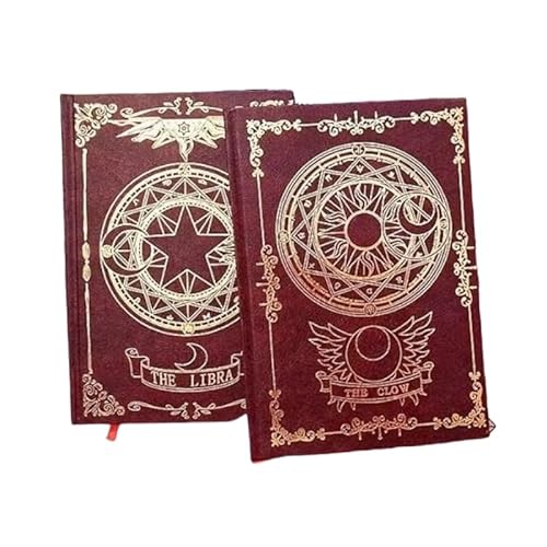 カードキャプターさくら ノート メモ帳 木之本桜 クロウ魔法陣 星の魔法陣 デザイン 手帳 文具セット 学生用 日記 コスプレ小物 進学用 秘蔵書 誕生日プレゼント 誕生日用 萌えグッズ (A)