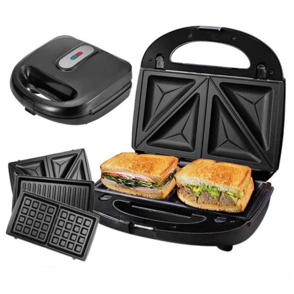 Amazon | Aeroorポータブルサンドイッチワッフルメーカー 3-in-1