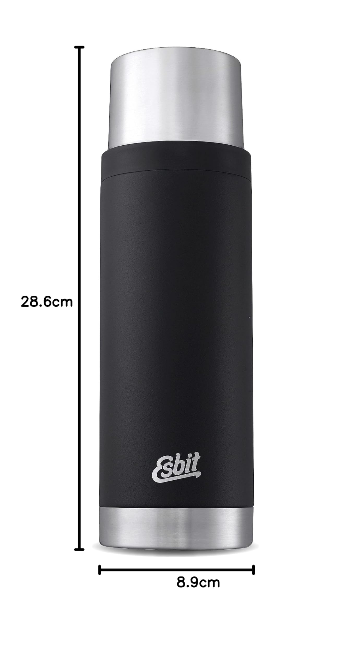 ESBIT VF1000SC-BK Sculptor - Termo (acero inoxidable, 1 L), color negro