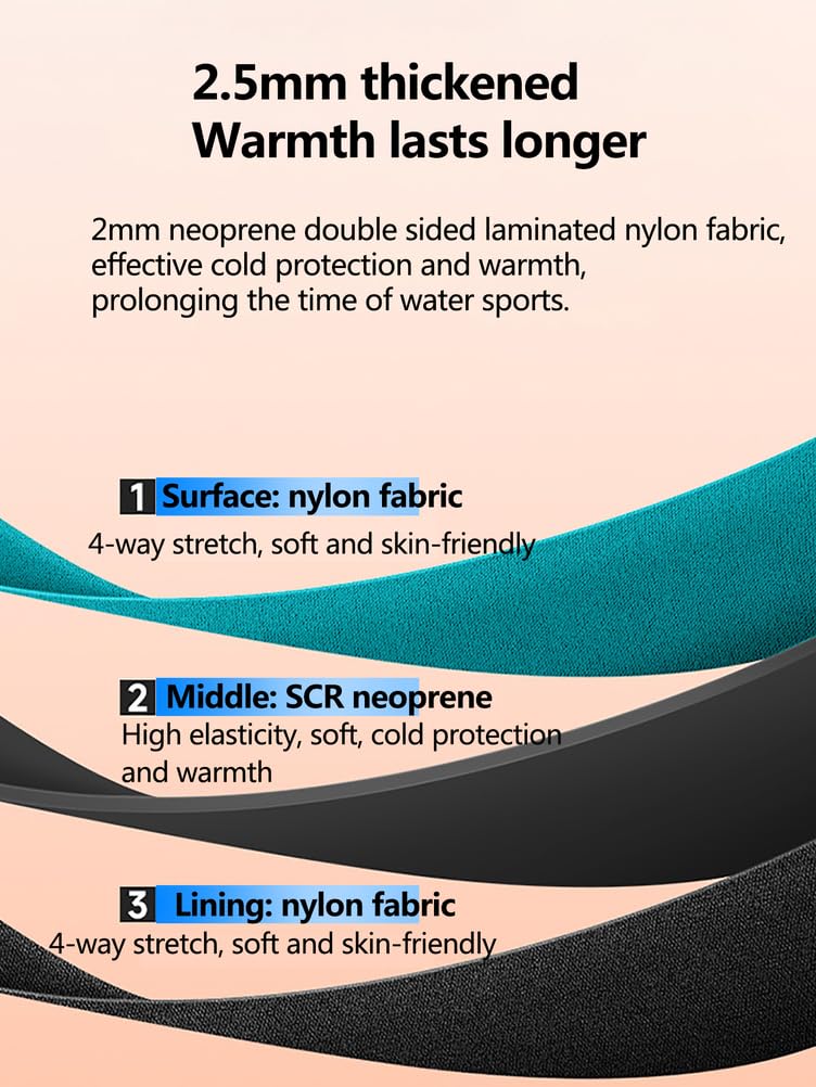 Dziewczęcy kombinezon neoprenowy 2,5 mm pełny kombinezon z zamkiem błyskawicznym z długim rękawem, termiczny do pływania, surfingu, nurkowania i nurkowania w zimnej wodzie