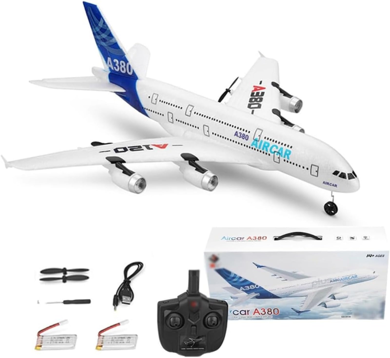 Aircar A380 RC Plane 3CH EPP Foam Beginner Glider