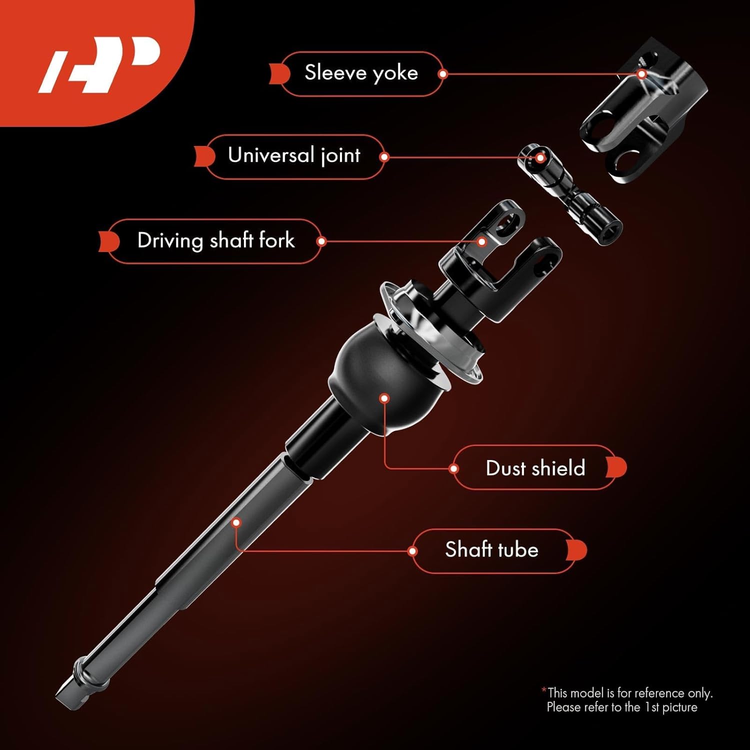 A-Premium Lower Intermediate Steering Shaft Steering Column Shaft, Compatible with Chevrolet Colorado 2004-2012, GMC Canyon 2004-2012, Hummer H3 2006-2010, H3T 2009-2010