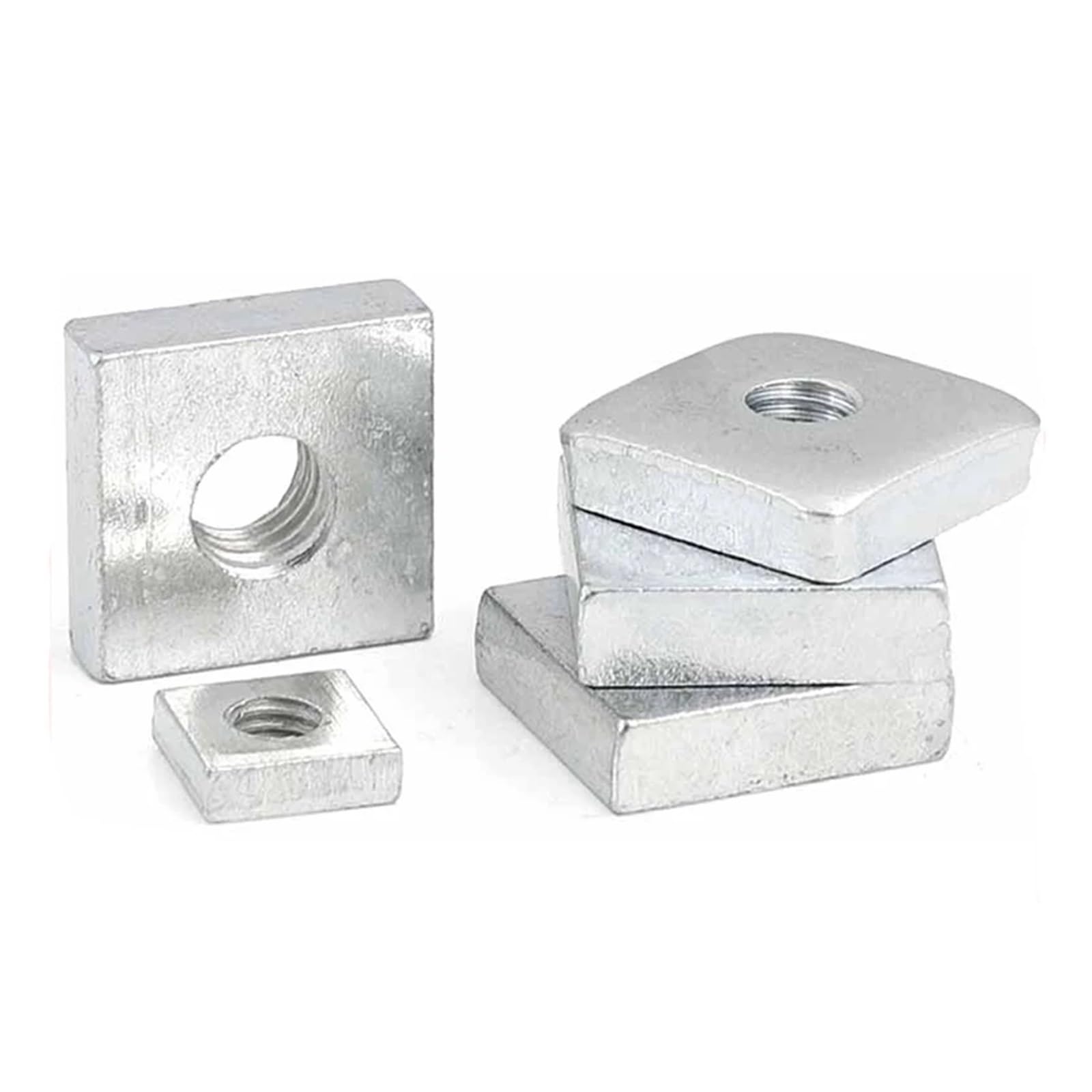 20-40 pezzi M2 M3 M4 M5 M6 acciaio al carbonio zincato sottile(40pcs,M4x15x15x3mm)