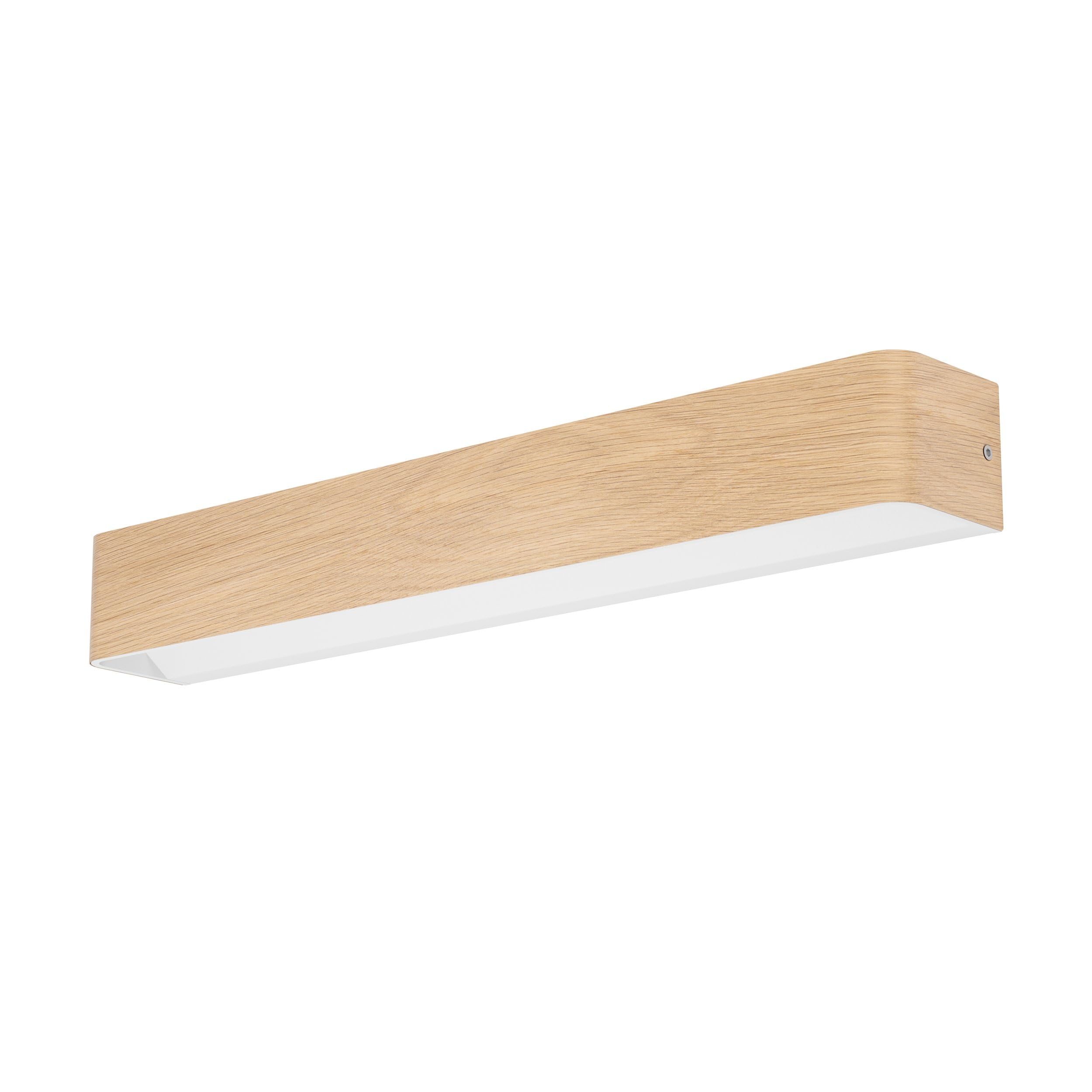 EGLO LED Wandleuchte Sania 6, Up und Down Leuchte, Wandlampe aus Metall in heller Holz-Optik, Bad Spiegellampe, Badezimmer und Flur Lampe, warmweiß, IP44