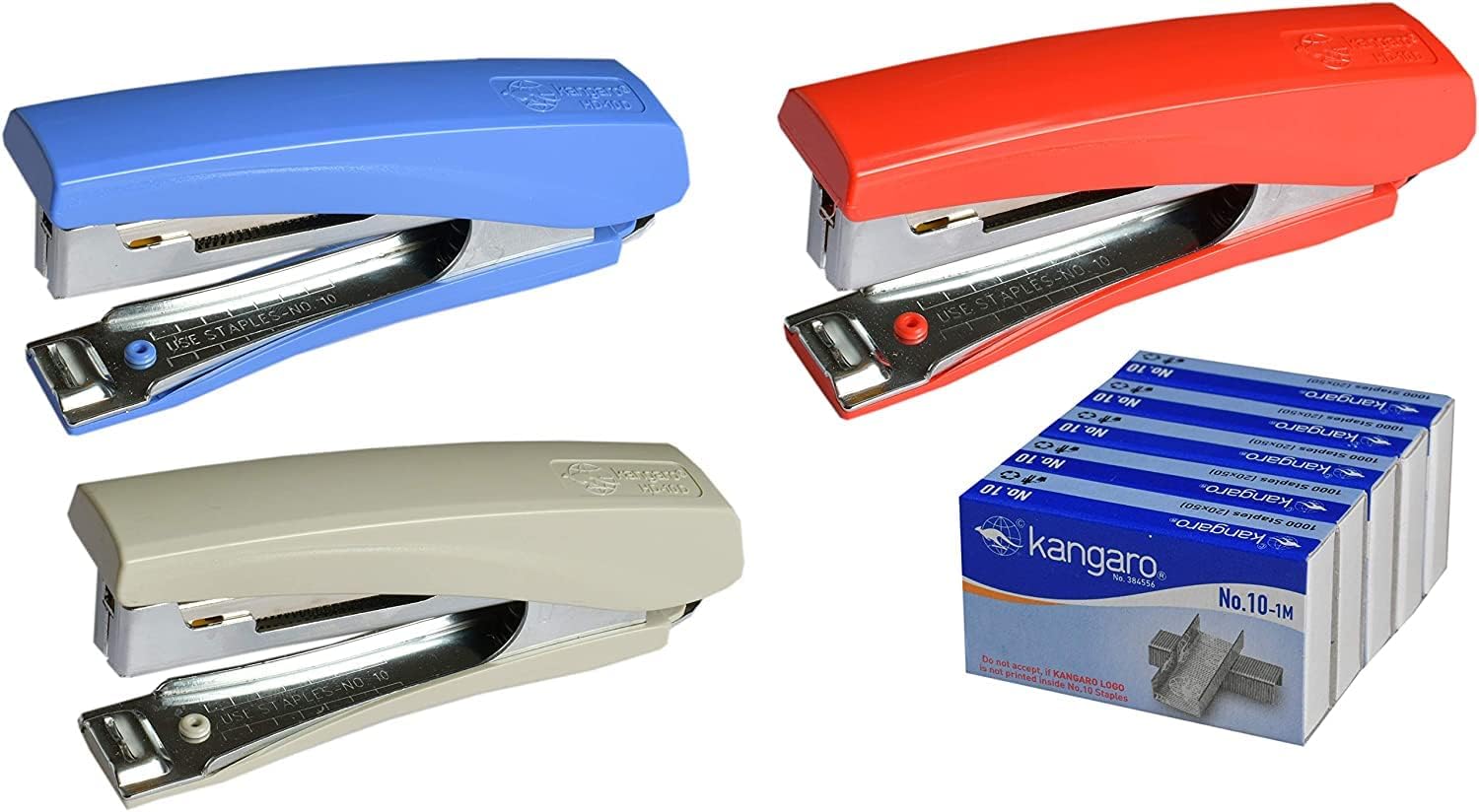 Anupam Book Depot Stapler HD-10 D with 5 Staple Pins Packets (M, Green)