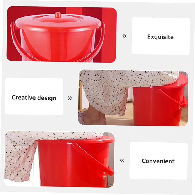 Orinal portátil FRCOLOR con tapa para niños, niñas, adultos y mujeres embarazadas, ligero y fácil de usar en casa, viaje y emergencias miniatura 4