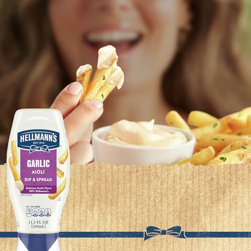 Hellmann's Garlic Dip & Spread Garlic Aioli for French Fries, Sandwiches, Burgers & More Made With 100% Certified Vegan Ingredients 11.5 oz (Pack of 2) - image 8