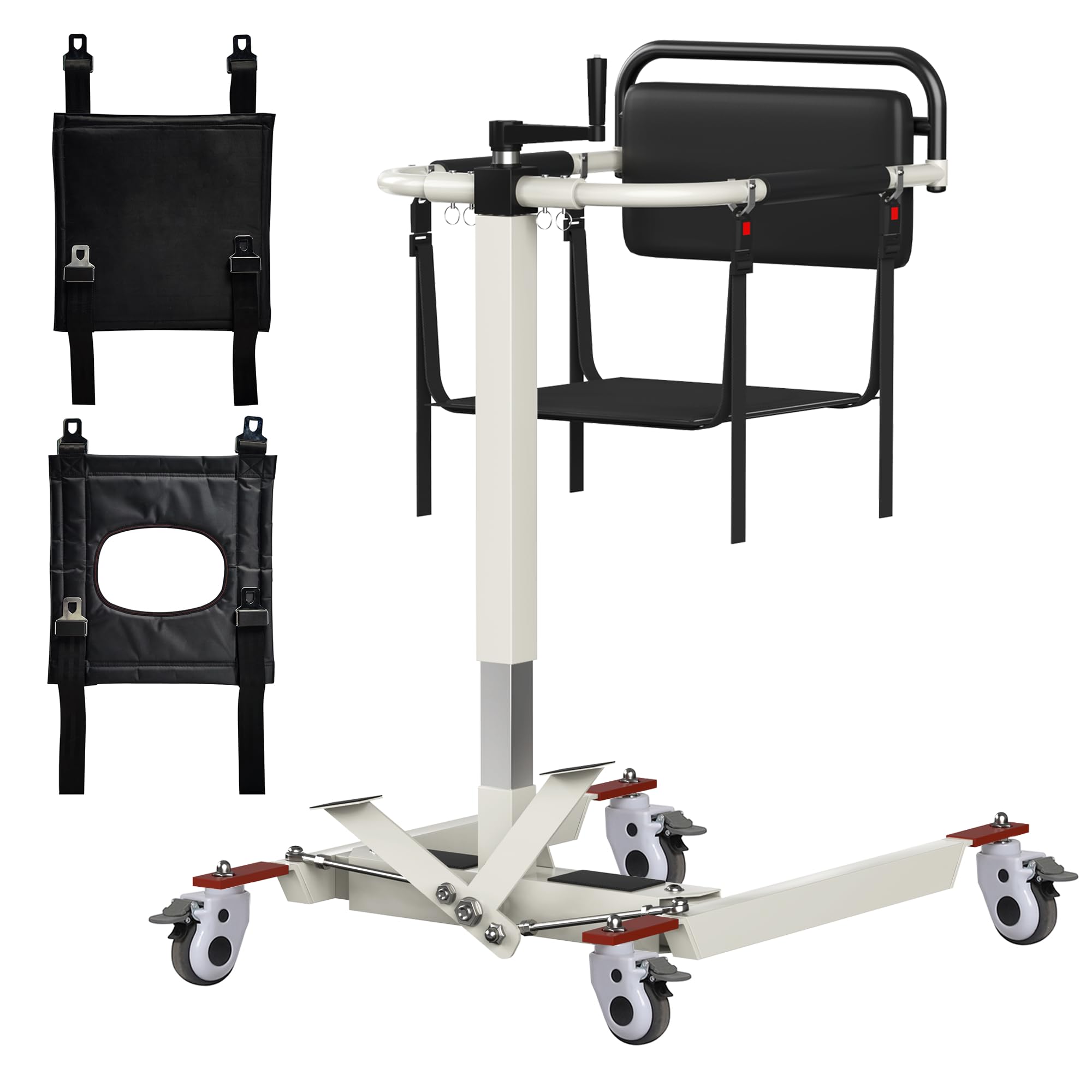 Patient Lift Transfer Chair for Home Portable Wheelchair Lift for Car & Toilets, Bedside Commode Toilets Seat, Transfer Aid for Elderly Height
