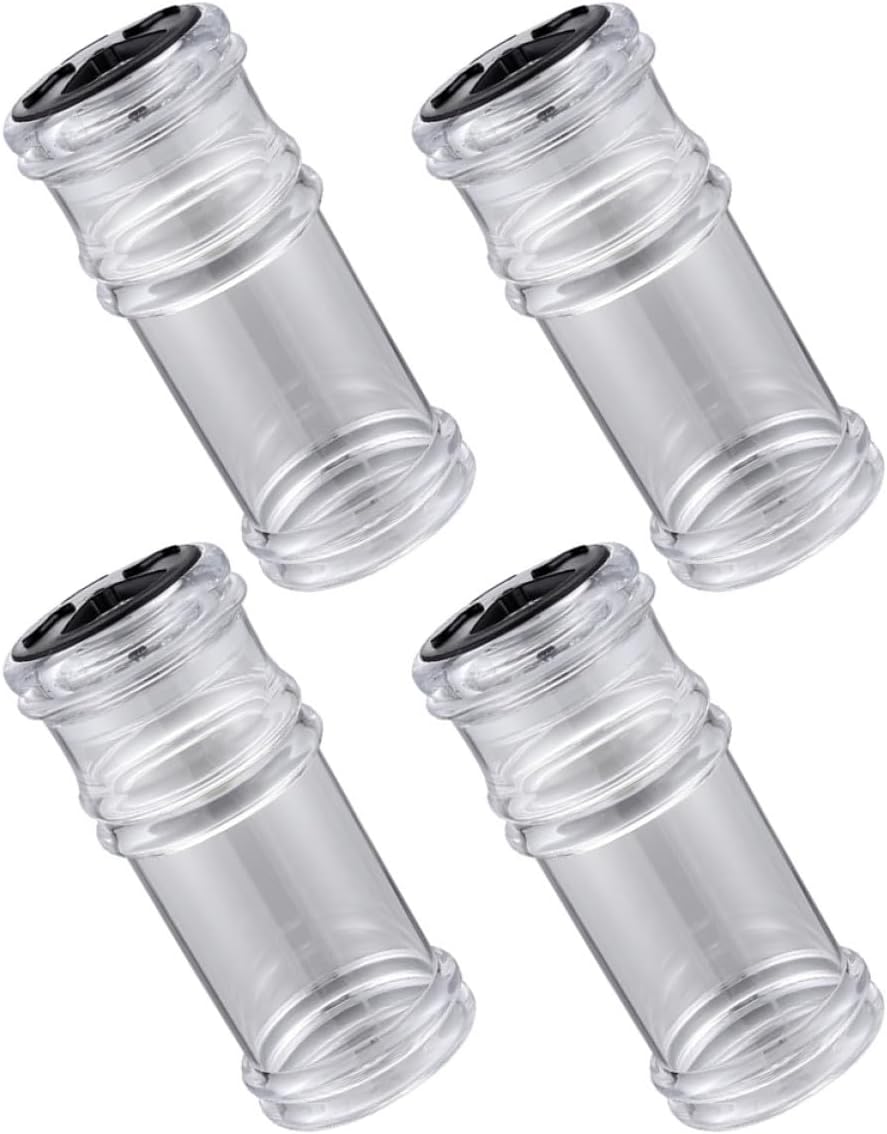 4pcs Plastic Seasoning Bottles Set Large Capacity Kitchen Condiment Jars Multi-function Salt Pepper Shakers for Home Cooking and Barbecue