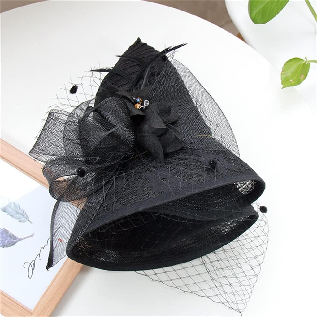 Hut Damen Sommer Spitze Mesh Blumentopf faltbar Kuppel Sonne Outdoor großkrempig kühl (b En Storlek)