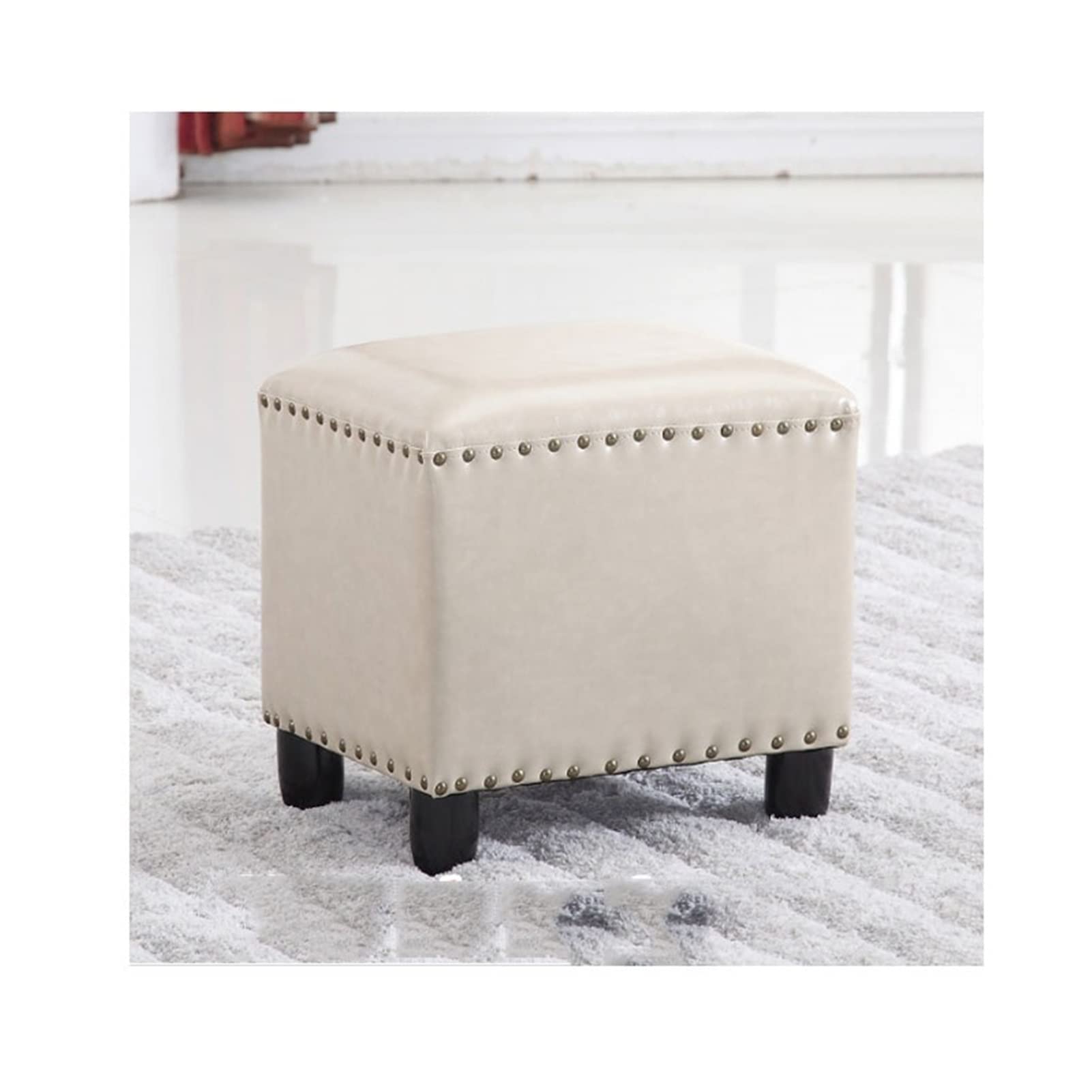 JFHEUEHY Vanity Benches, Leather Footstools, Piano Stool, Makeup Seat, Dressing Stools(Grey)