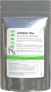 Herbal Uterus Tea, Ginger Root, Mullein Leaf, Stevia, and Vitex Berry (20 Bags)