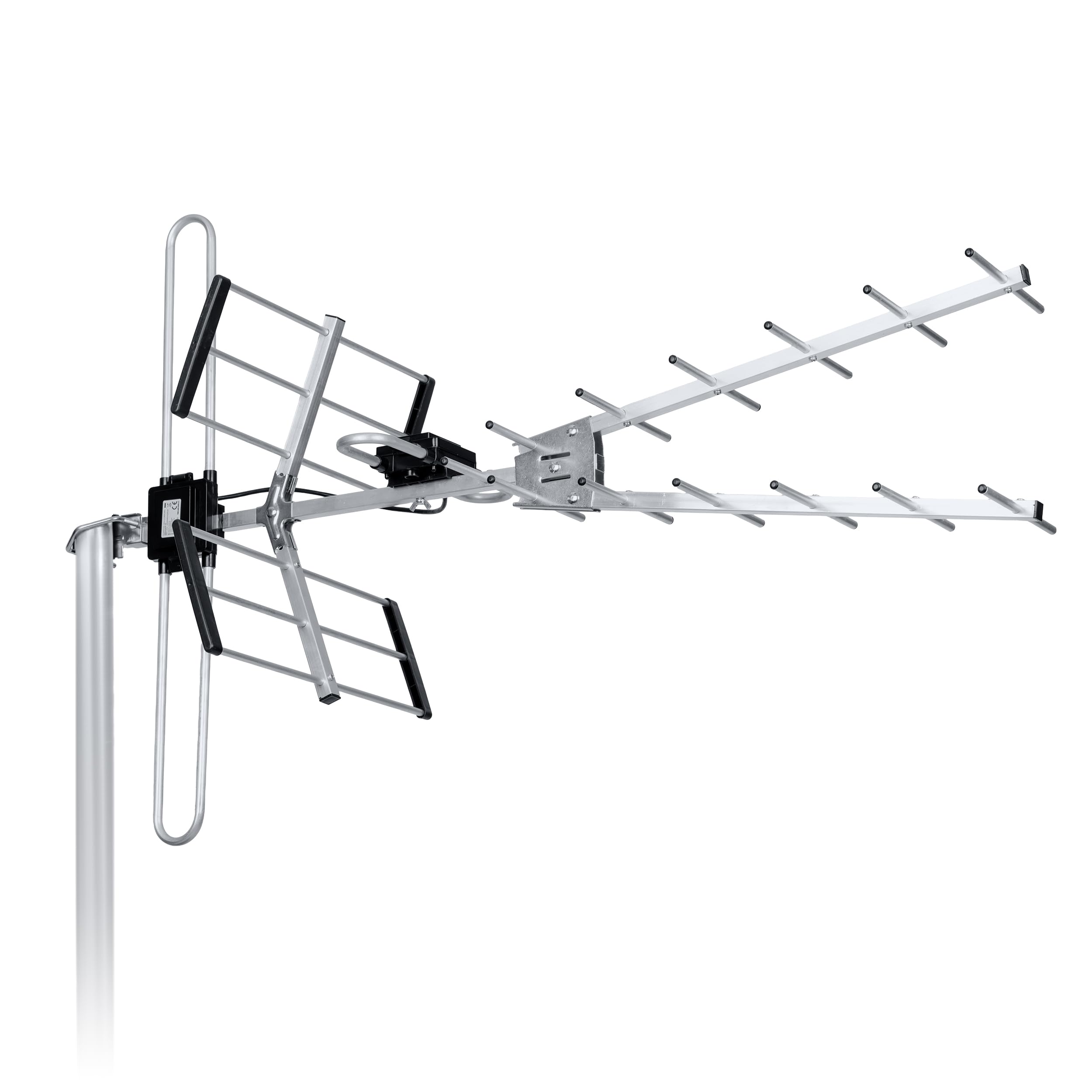 Berdsen DVBT2 Antenna con amplificatore interno 16 dB - Portata fino a 80 km - Antenna esterna esterna esterna - Filtro LTE - Full HD Ultra HD 4K