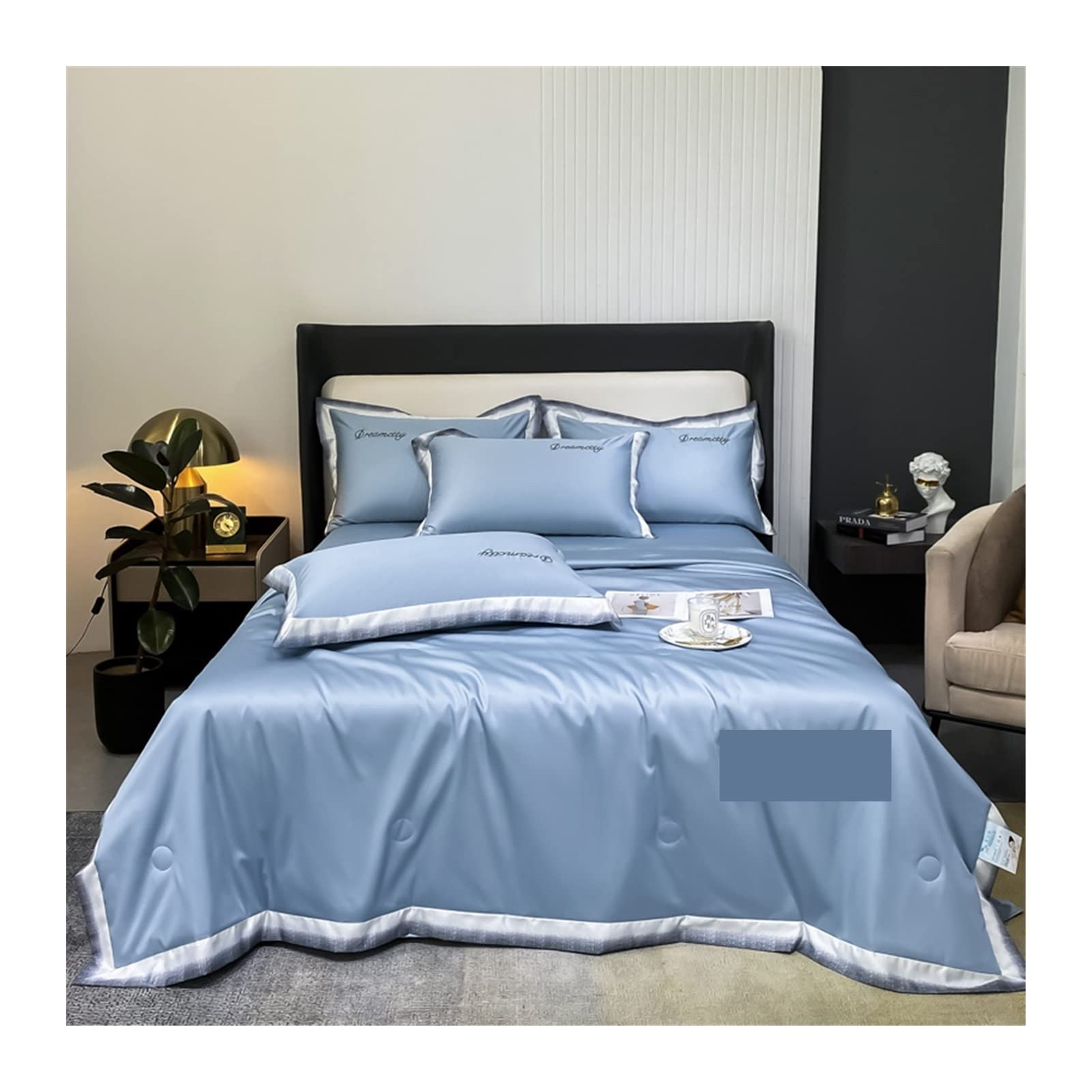 EBzvblxm Cooling Blanket for Summer, Cooling Summer Quilt Blanket Multicolor Multiple Sizes(Tiankonglan,Queen 200x230cm)