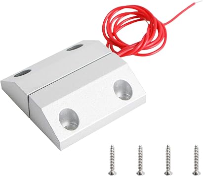Aoje-Link MC-56 NO Wired Magnetic Switch Door Window Reed Switch Micro Alarm Magnetic Contact Security Silver Gray 1pcs