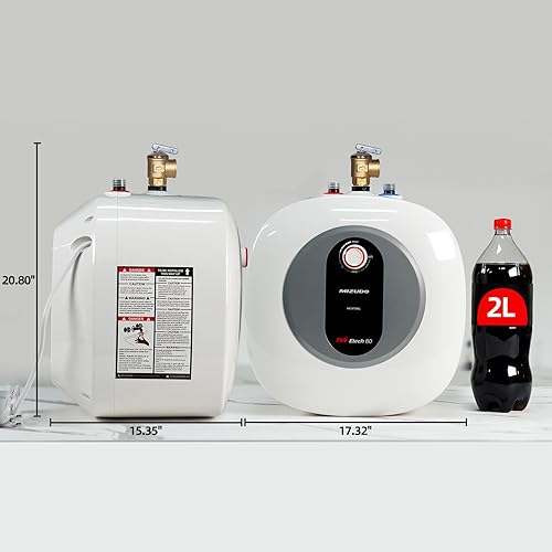 Miniatura 3 de MIZUDO Calentador de agua eléctrico con mini tanque, 8.0 galones, punto de uso, calentador de agua caliente instantáneo de 120 V 1440 W, debajo del