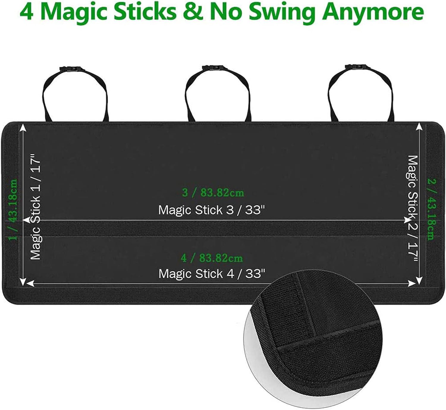 Car Backseat Trunk Organizer, Backseat Hanging Organizer with 9 Large Storage Bag-Car Seat Organizer for SUV, Trunk, Space Saving Expert (Black)