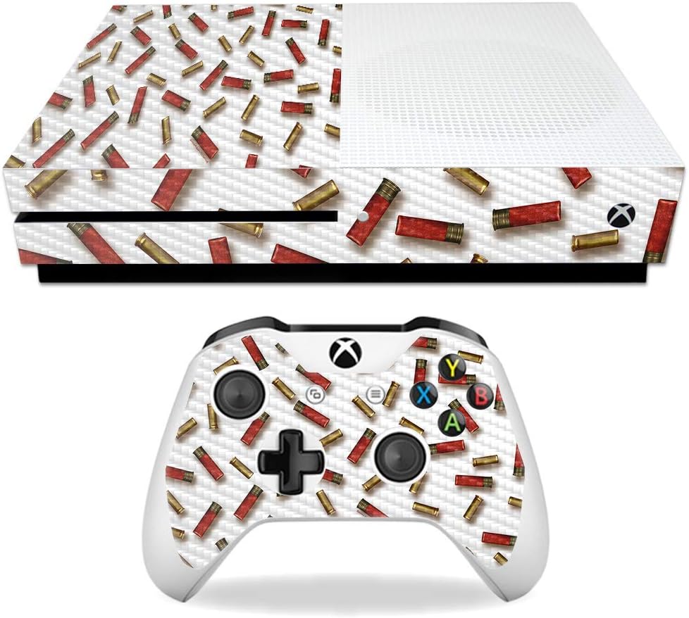 MightySkins Carbon Fiber Skin for Microsoft Xbox One S - Shell Blanket | Protective, Durable Textured Carbon Fiber Finish | Easy to Apply, Remove, and Change Styles | Made in The USA