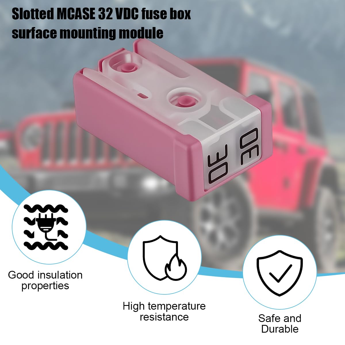 Juego de 6 fusibles de cartucho con forma de MCASE para automóvil, surtido de fusibles de 30 A 32 V, accesorios de repuesto para automóviles, universales para camiones, SUV, sedán