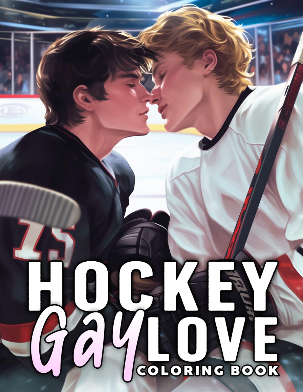 Hockey Gay Love Coloring Book: Sports Romance Coloring Pages Featuring Male Couples, Movie-Inspired Scenes, and Emotional Moments for Adults to Relax and Enjoy