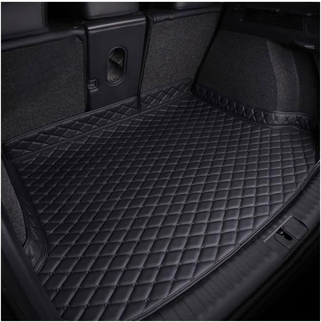 Car Leather Boot Mats for Audi Q8 2018-2023 2024 2025, Waterproof Anti Scratch Anti Slip Protector Pad Cargo Tray Liners Trunk Carpets,A