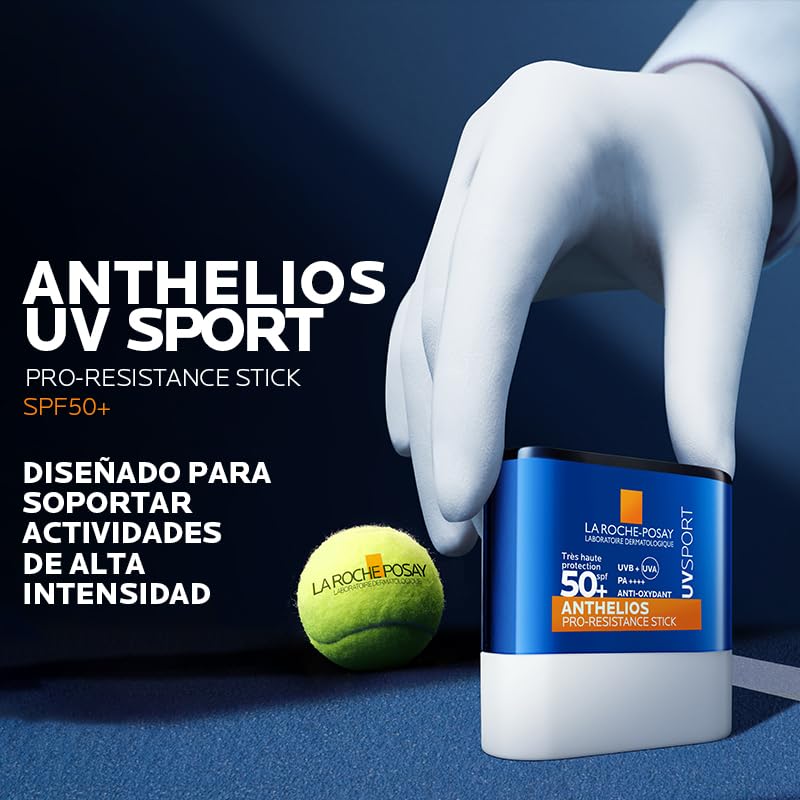 Miniatura 4 de La Roche Posay Anthelios UVSPORT pro-Resistance Stick SPF50+, con Mexoryl400 y vitamina E, todos los tipos y tonos de piel, 10ml | Pro-Resistance, Mexoryl400, Vitamina E, Todos los tipos y tonos de piel