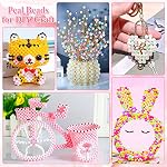 Pearl Beads for Jewelry Making, Cludoo 2000PCS 28 Colors 6mm Round Pearl Beads with Gradient Color Multicolored Loose Spacer Beads with Hole for DIY Craft Bracelet Necklace Earrings Jewelry Making