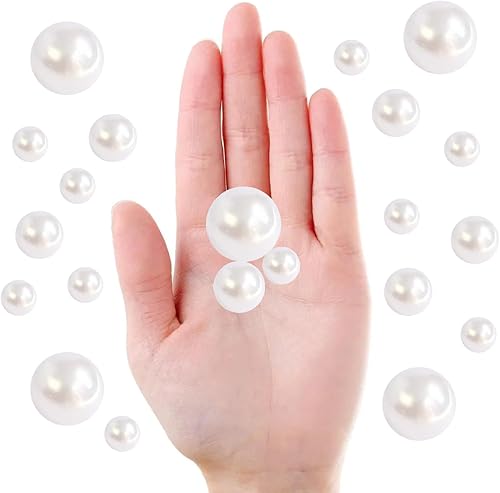 Miniatura 2 de 160 cuentas de perlas para relleno de jarrón, sin agujero, cuentas de perlas para centros de mesa, soporte para cepillos, perlas para velas, hogar,