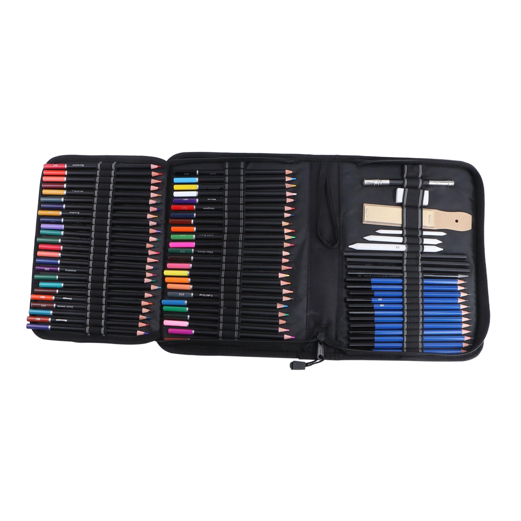 Set Matite Colorate Professionali 95 Pezzi per Disegno Artistico | Accessori Inclusi, Legno e Tpr, Acciaio Inox e Carta, per Scuola e Galleria