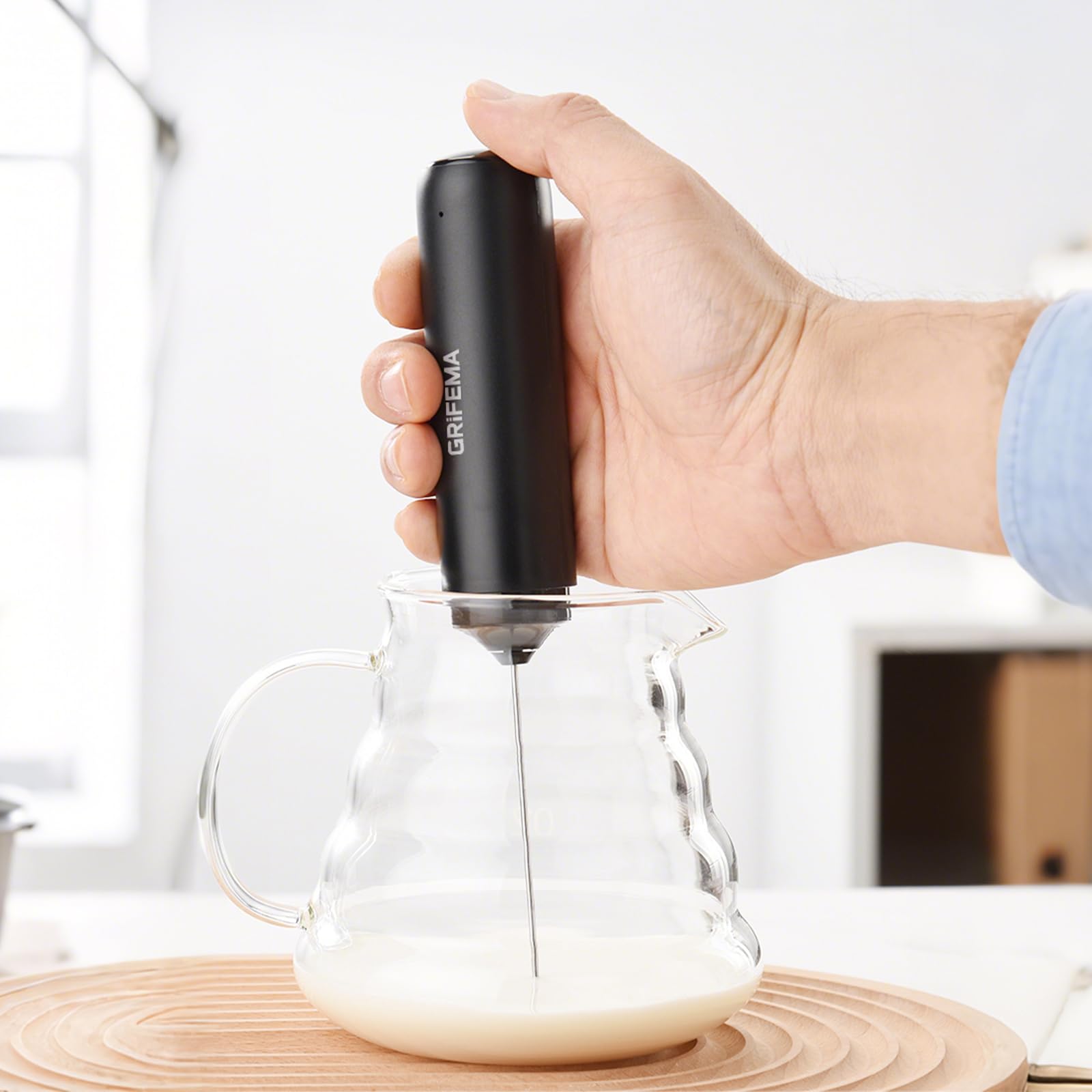 Image secondaire de Mousseur à Lait Électrique GRIFEMA - Fouet Rechargeable pour Café et Matcha