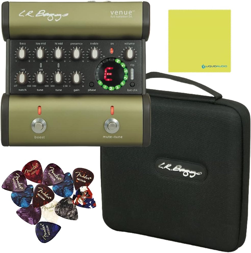 LR Baggs Venue DI Acoustic Guitar Effect Pedal Bundle w
