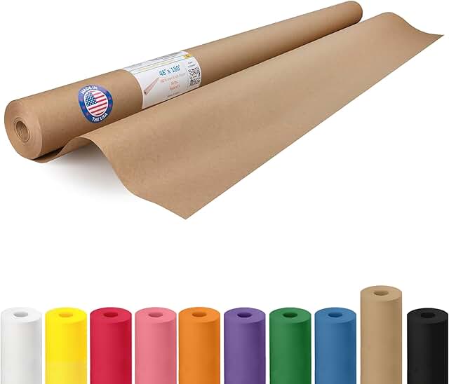 IDL Packaging Brown Kraft Paper Roll 48