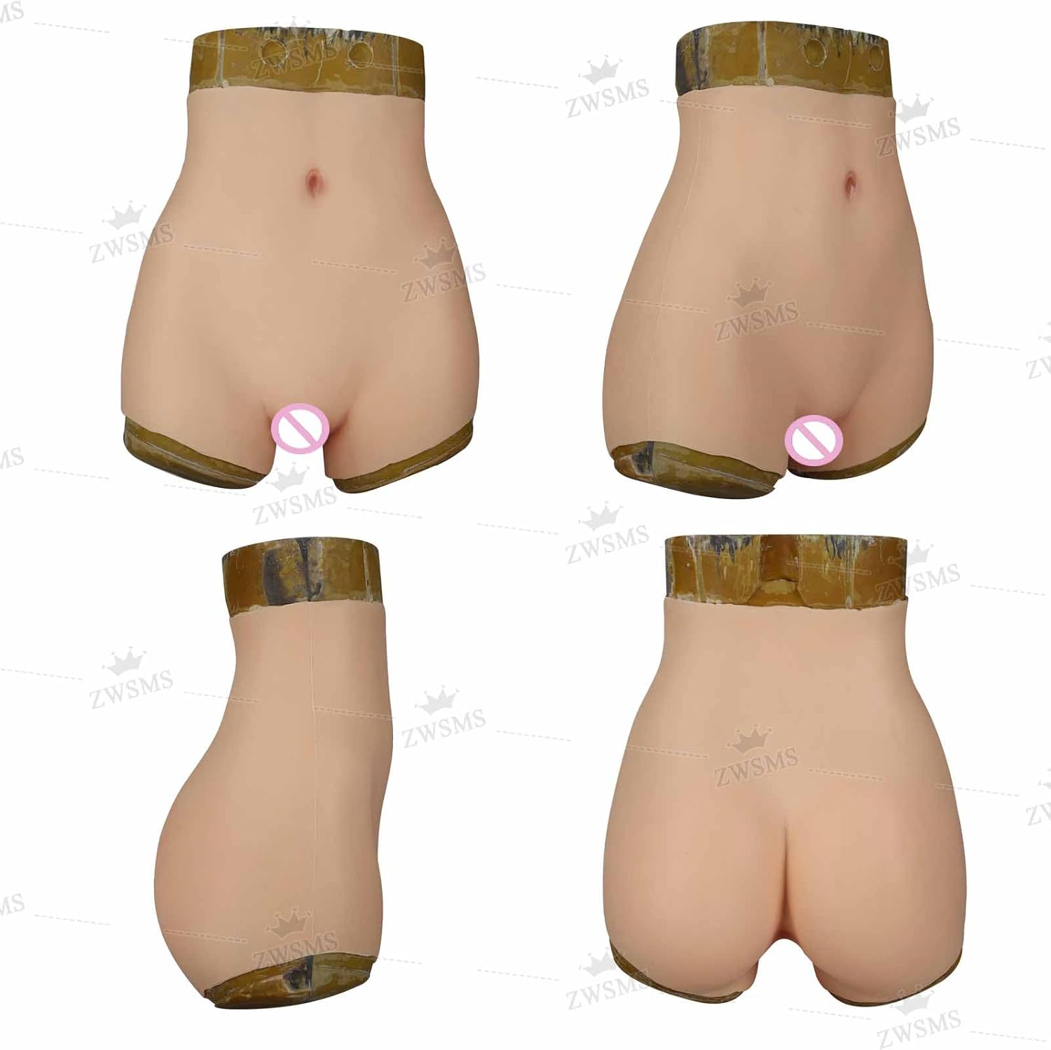 Silicone Fake Vagina Panties Men Boxer Briefs Realistic Sissy Pluggable Panty Butt Lift Underwear for Transgender