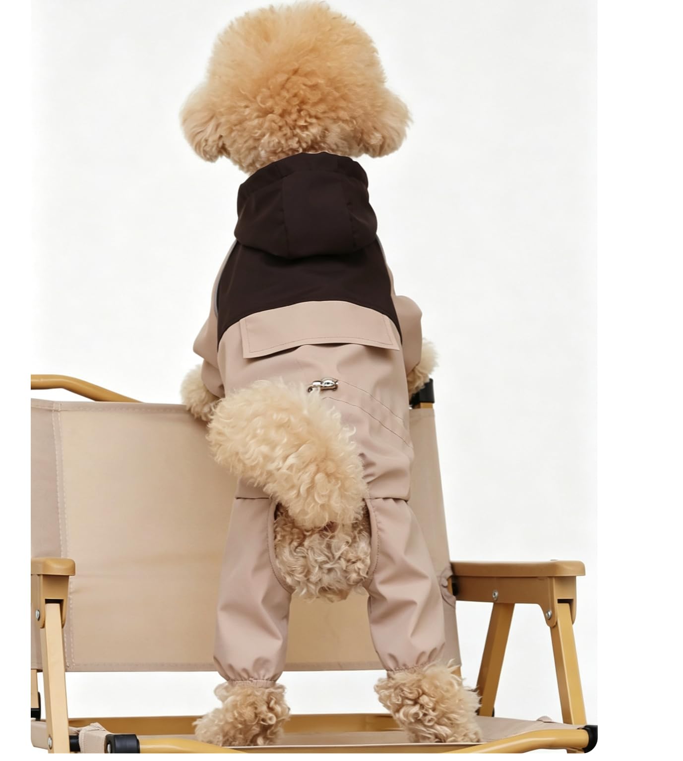 Dog Jacket Waterproof Windproof Reflective (Khaki/Brown, 5Xl)