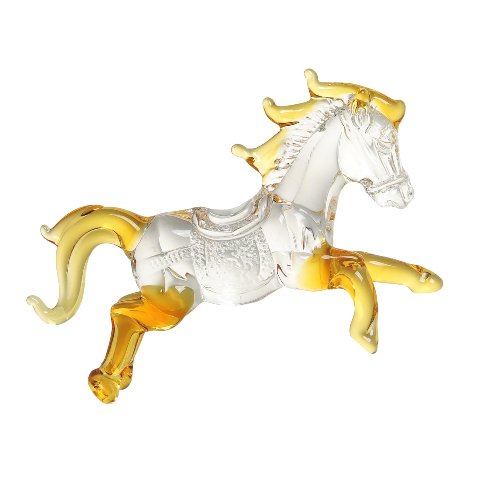 Xjdzineq Carved Crystal Horse Statue Year of Horse Chinese Zodiacs Fengshui Decors for Home Desktop Symbol of Strength Crystal Statue