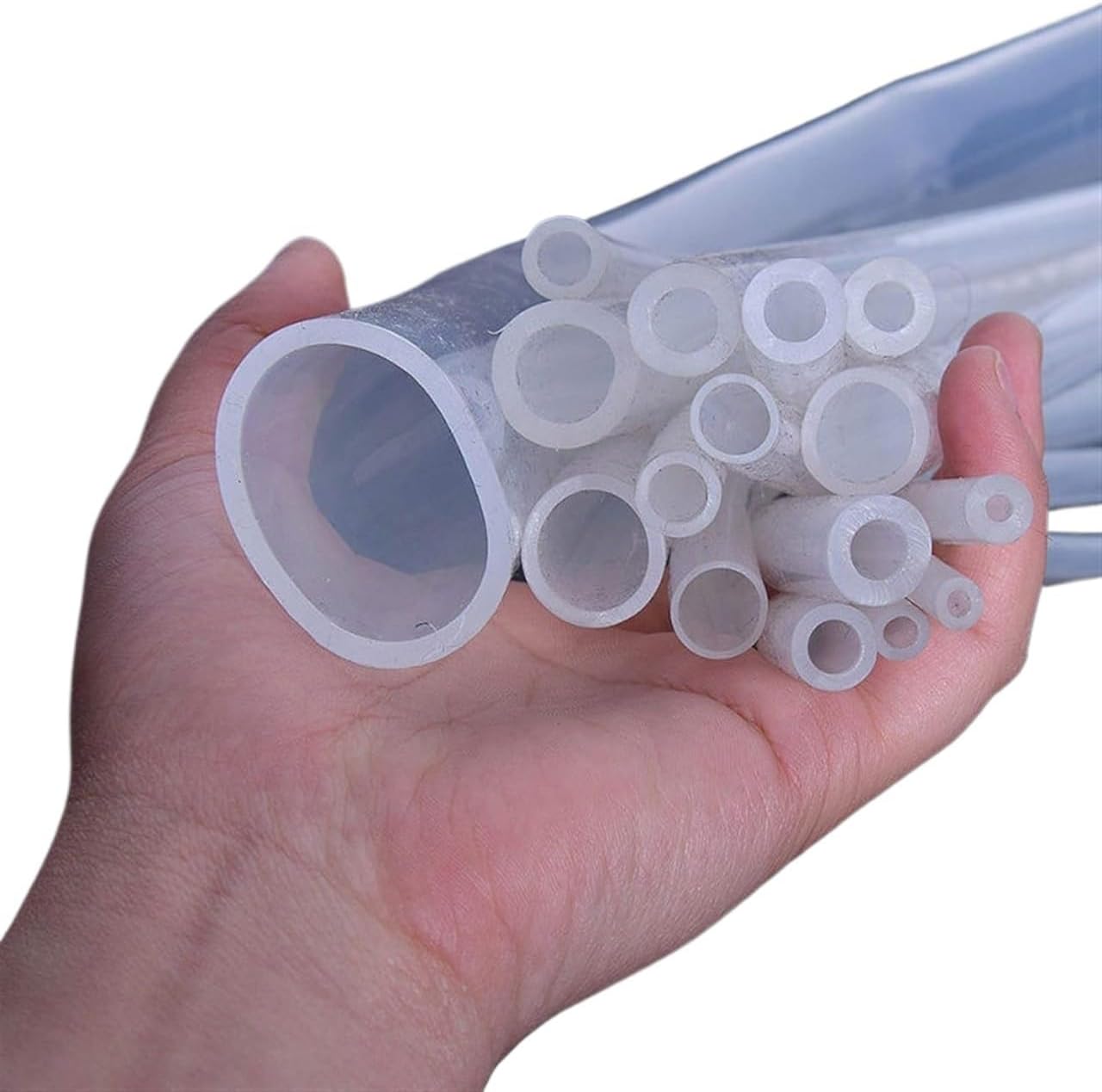 Clear Flexible Silicone Rubber Tubing， Silicone Rubber Tubing Transparent Multiple Sizes(1M 2x6mm)