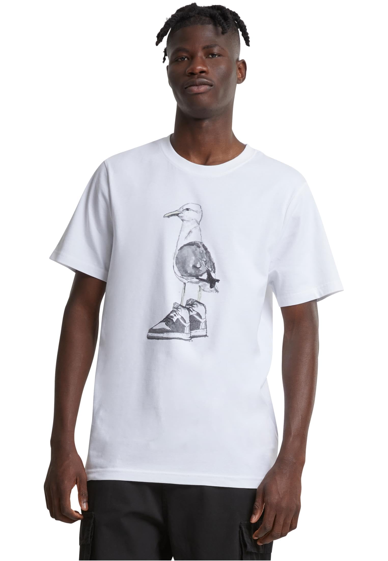 Mister Tee Men's Seagull Sneakers Tee T Shirt, White, M UK