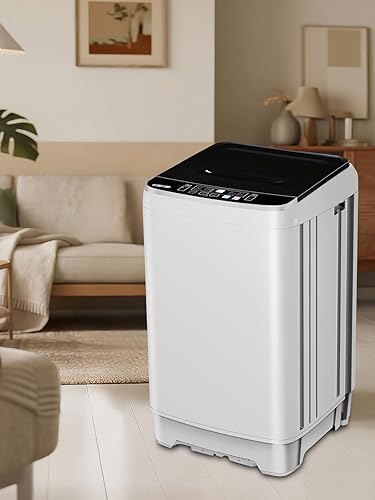Miniatura 9 de 17.7 lbs Full Automatic Washing Machine with Spin Dryer - 10 Wash Programs, 8 Water Levels, LED Display, Drain Pump, Washer for Apartment, Dorm