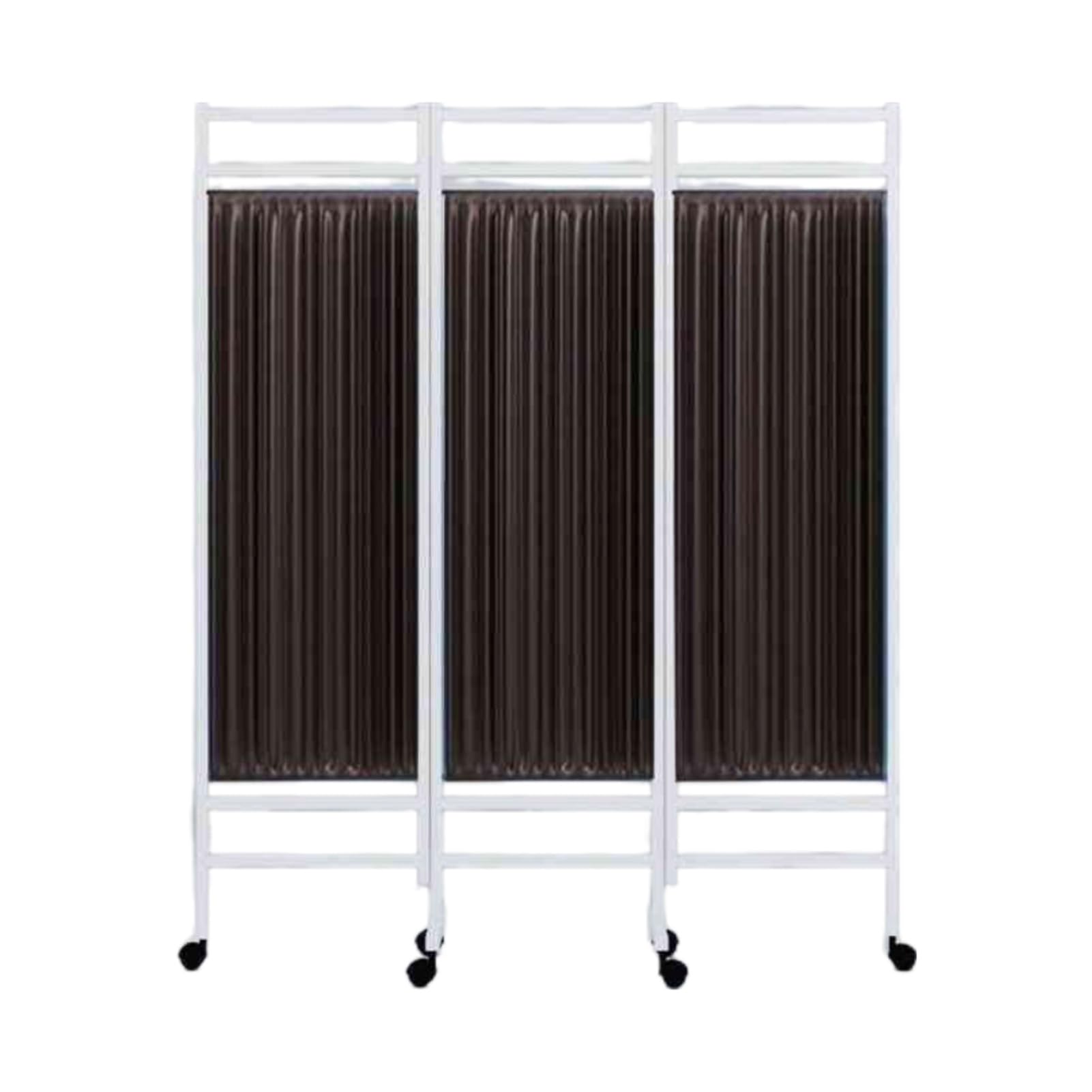 Paravent médical marron 180x50 cm à 3 volets pliables pour centre de thérapie
