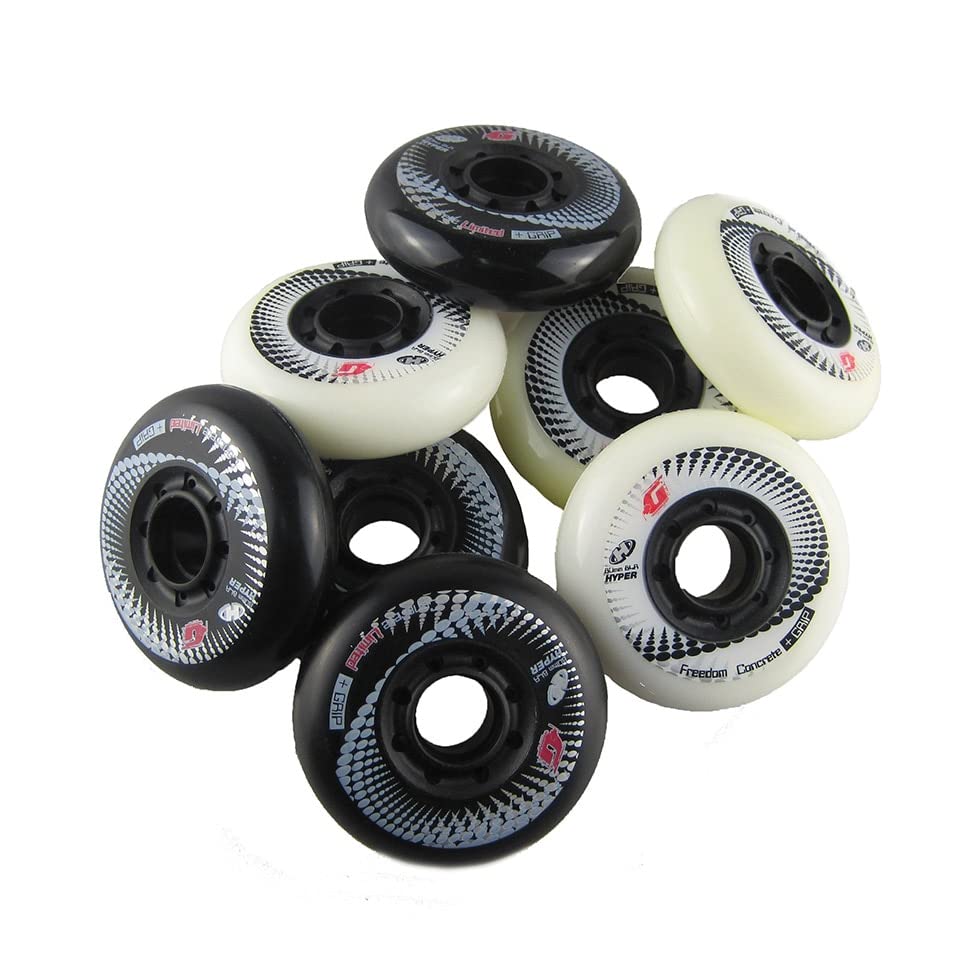Luminous Skateboard Wheels Ruedas de Patines en línea de 8 Piezas, rodamientos de 84A y 80mm, neumáticos de Rodillos deslizantes for Patinaje