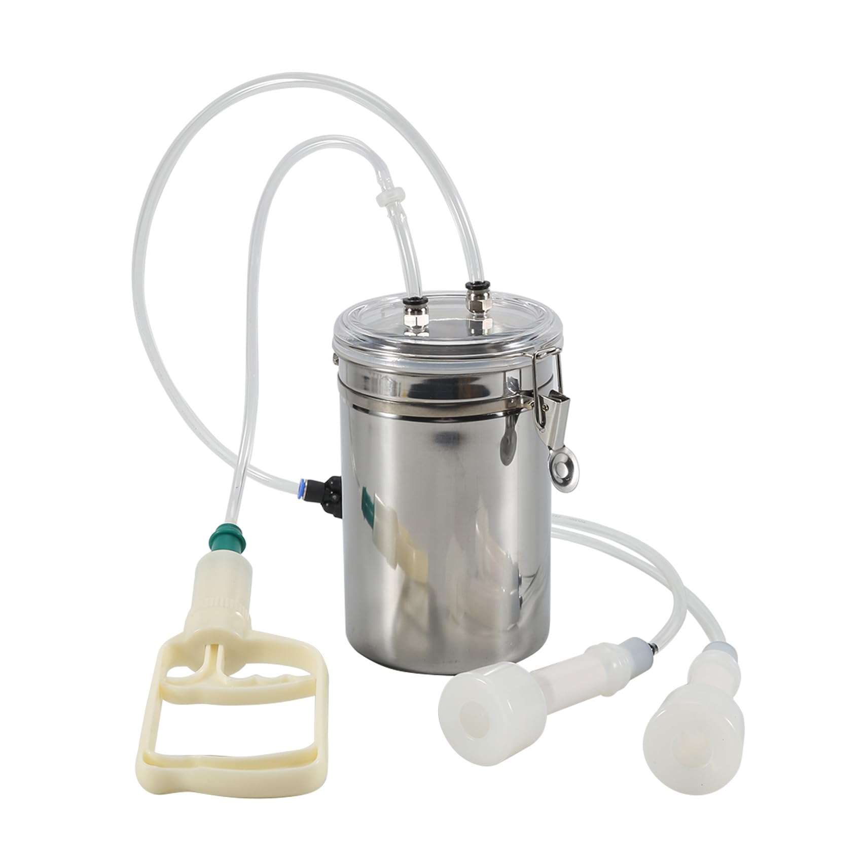 qimoi Manual Milking Machine 2000ml Effort Saving Cow Milking Machine Cow Hand Vacuum Pump Portable Milking for Milk Plant