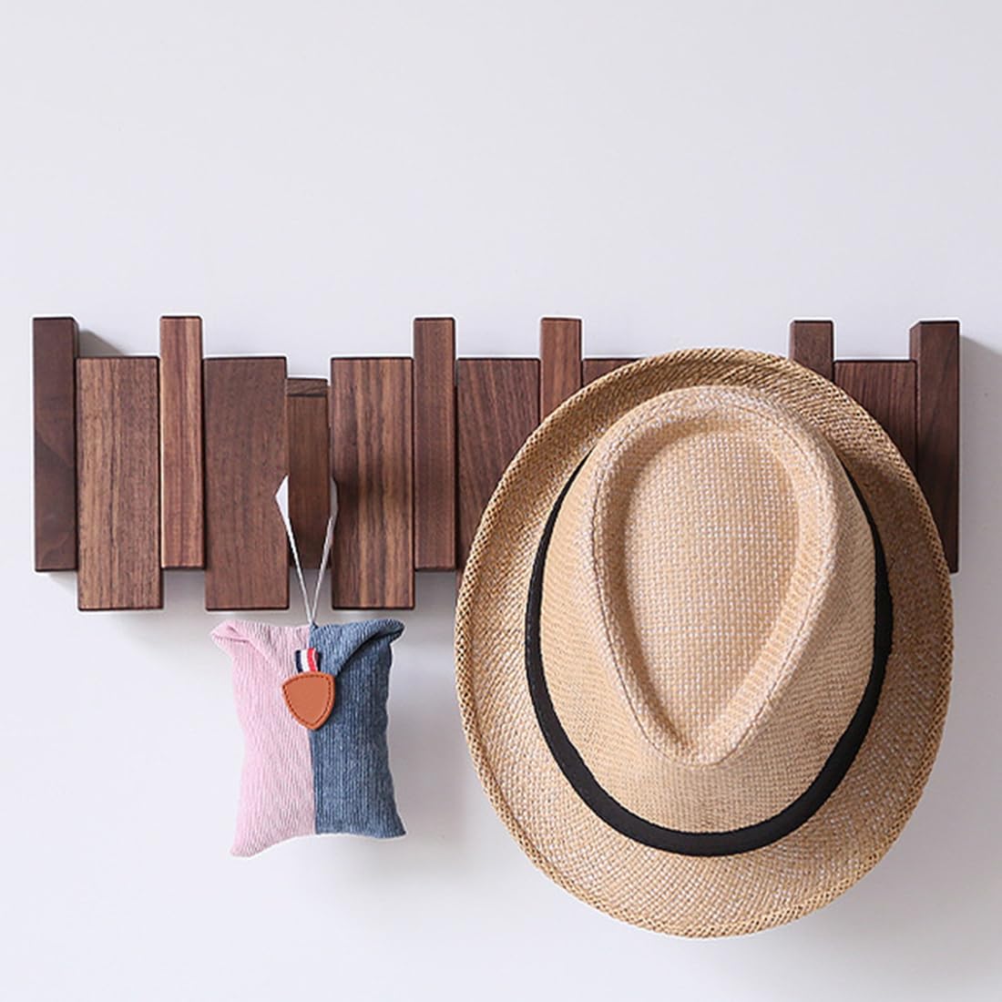 Perchero de Pared para Colgar Sombreros, Llaves, Bolsos, Puerta de Entrada, Decoración del Hogar, Muebles A