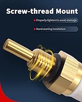 Vista 3 de VEHICODE Engine Coolant Temperature Sensor, ECT Water Temp Sensor Compatible with Honda Civic Accord CRV Element Pilot Ridgeline Odyssey, Acura MDX