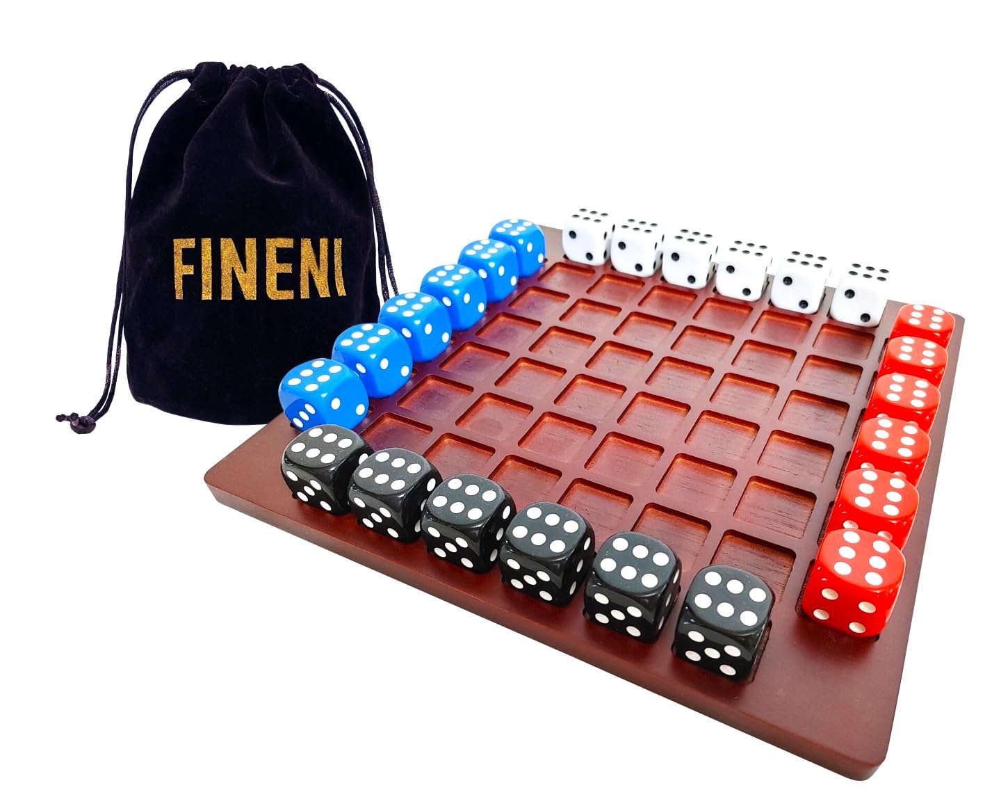 Amazon | FINENI ダイスバトル 2~4人用 ボードゲーム 4人用 丈夫な木製