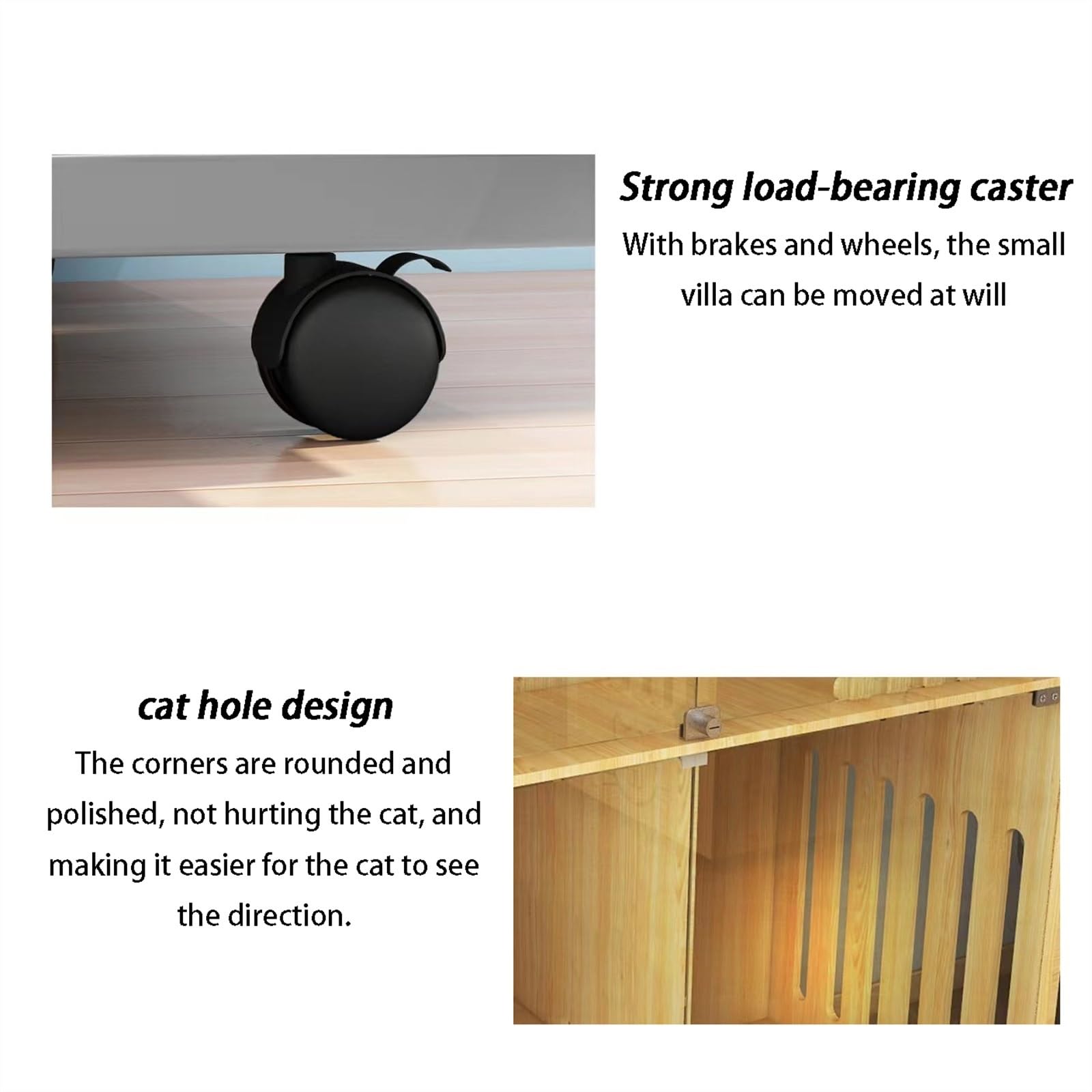 Casa del gatto Villa for gatti Gabbia for gatti in legno for uso domestico Letto a castello for gatti Nido for gatti Casa for gatti di lusso for interni a due piani Gabinetto for gatti multi-gatto Gab
