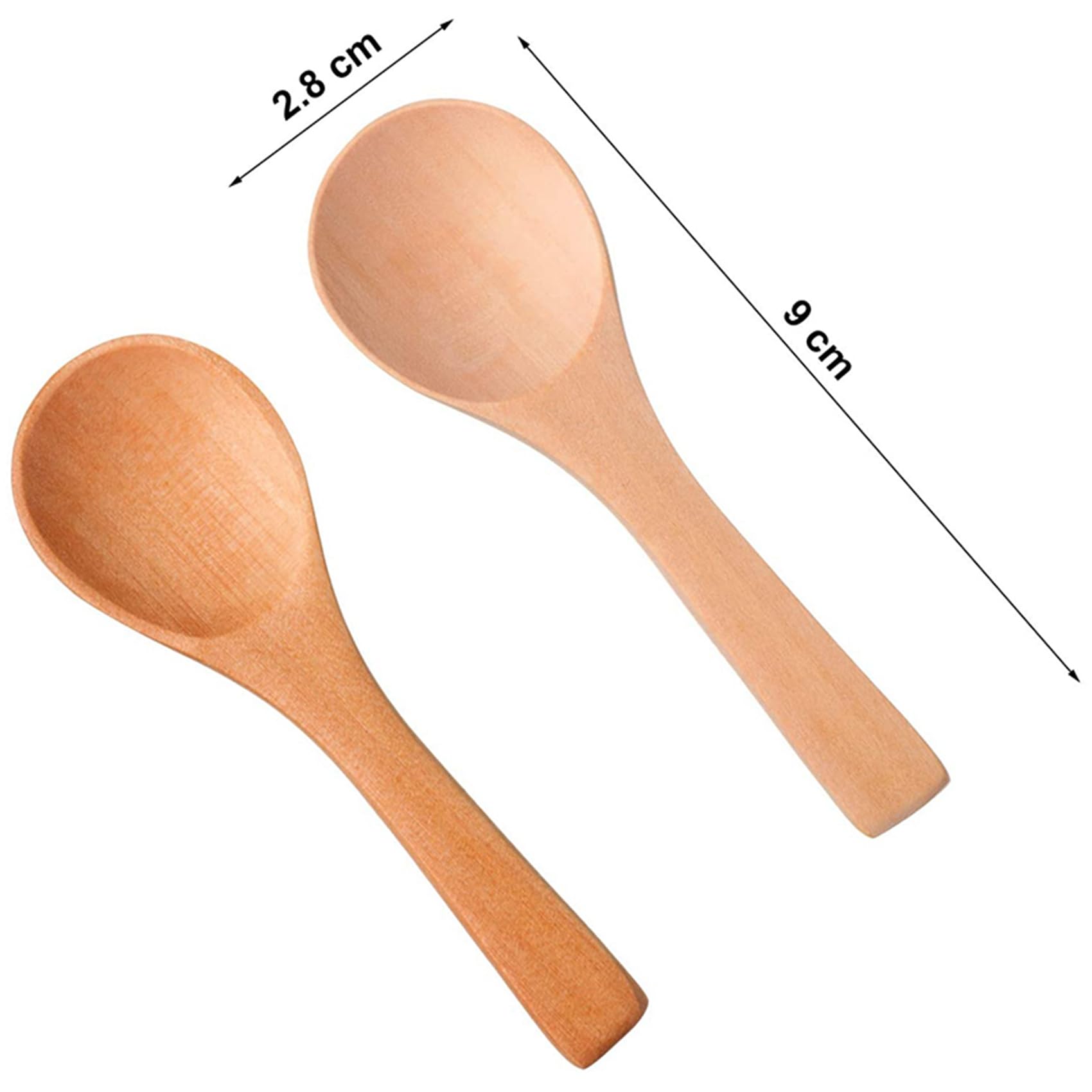 200 sztuk małej drewnianej łyżeczki mini naturalnej łyżeczki do miodu do kuchni (różne kolory)